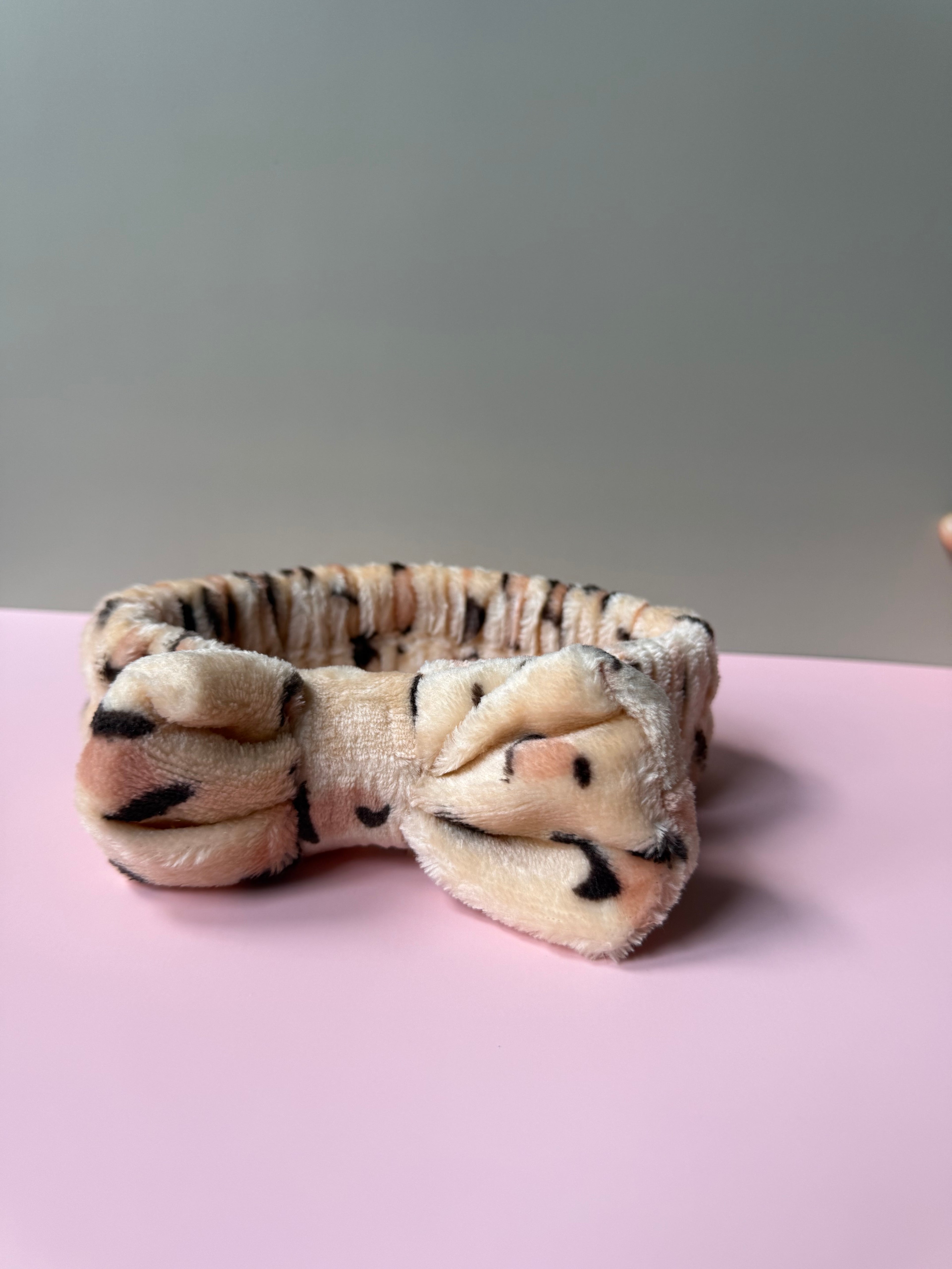 Leopard Print Plush Spa Headband