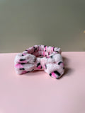 Pink Leopard Print Plush Spa Headband